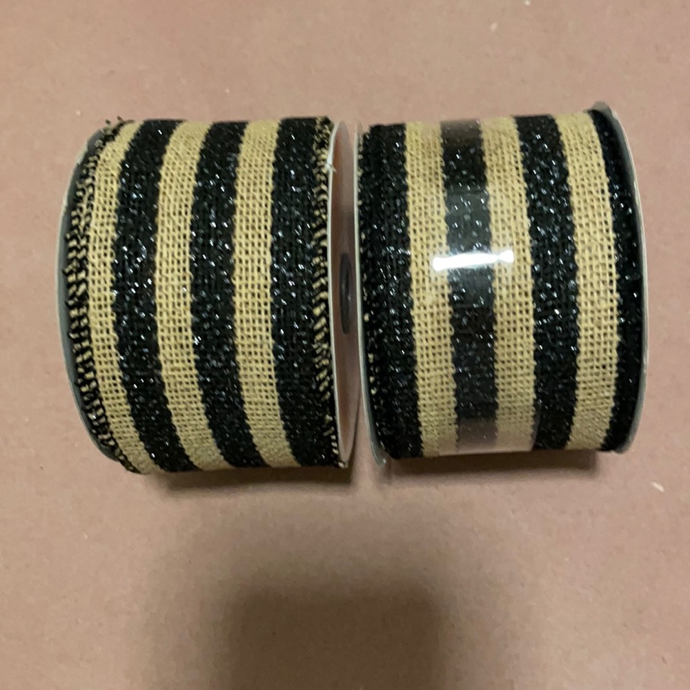 Celebrate It Glitter Stripped Ribbon